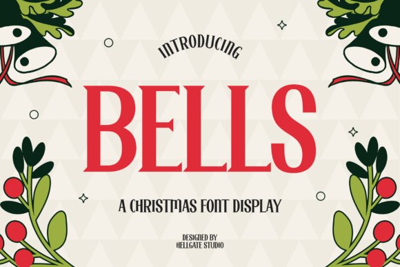Bells: A Retro Christmas Font for Editorial Design