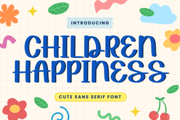 Children Happiness Font Brings Playful Charm to Editorial Design