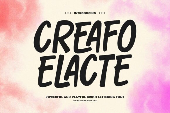 Creafo Elacte: A Brush Lettering Font That Energizes Editorial Layouts