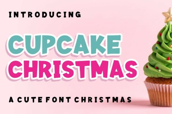 Cupcake Christmas Font: A Playful Display Typeface for Holiday Branding