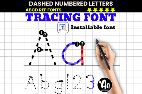 Dashed Numbered Letters Tracing: A Creative Tool for Handmade Crafters