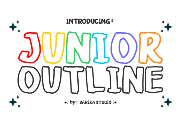 Junior Outline: A Playful Display Font for Modern Web Design