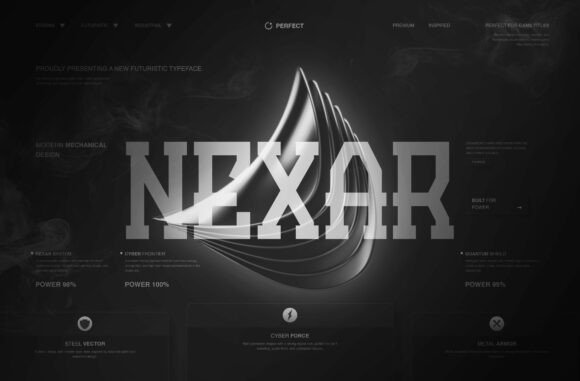 Nexar: A Futuristic Display Font for Bold Branding