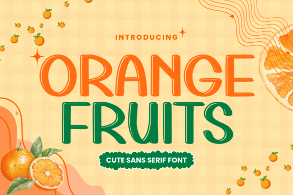Orange Fruits Font: Natural Vibes for Branding Design