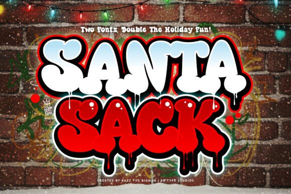 Santa Sack Font: Whimsy for Small Business Holiday Branding
