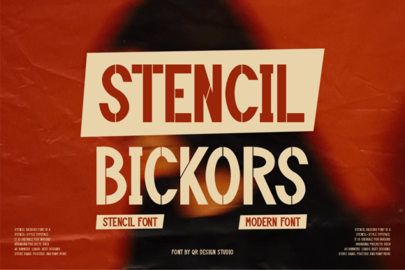 Stencil Bickors: A Display Font for Bold Branding