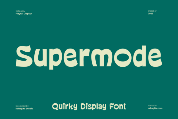 Supermode: A Playful Display Font for Editorial Design